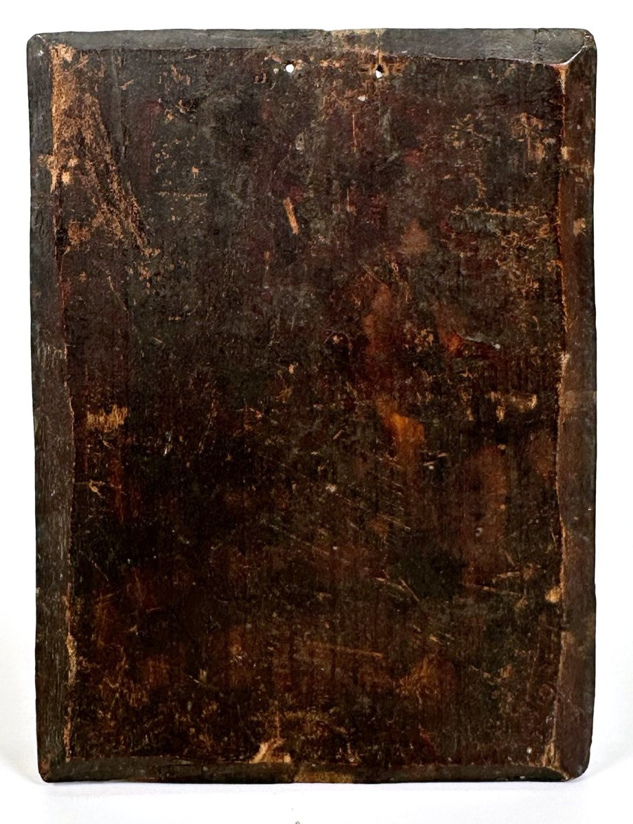 Maestro fiammingo del XIX secolo, Frate in meditazione. Olio su tavola-photo-4