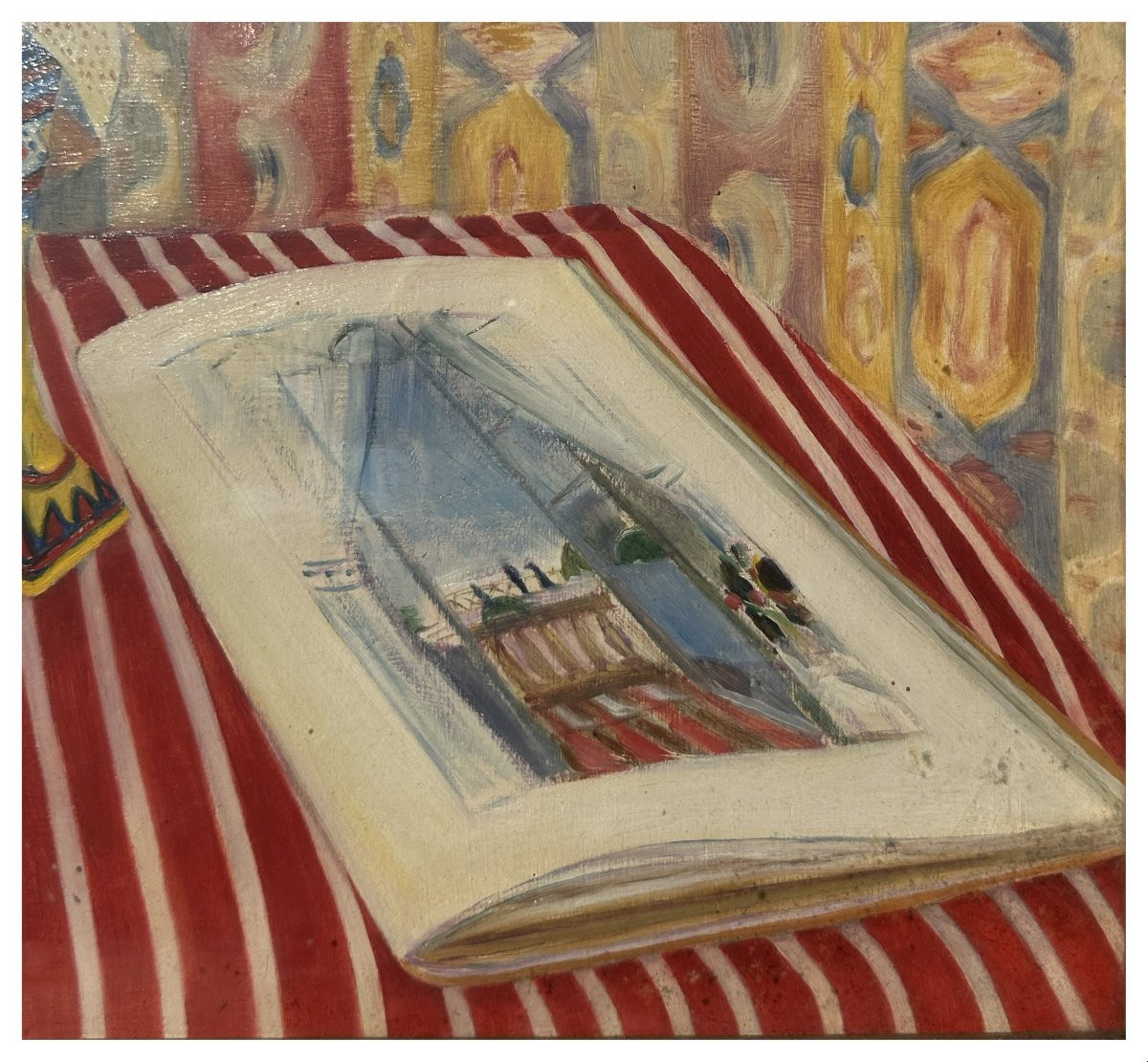 Antonio Fasan, Omaggio a Matisse, olio su tavola cm. 67x53-photo-4