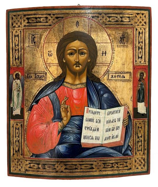 Cristo Pantocratore – Icona Russa del XIX Secolo