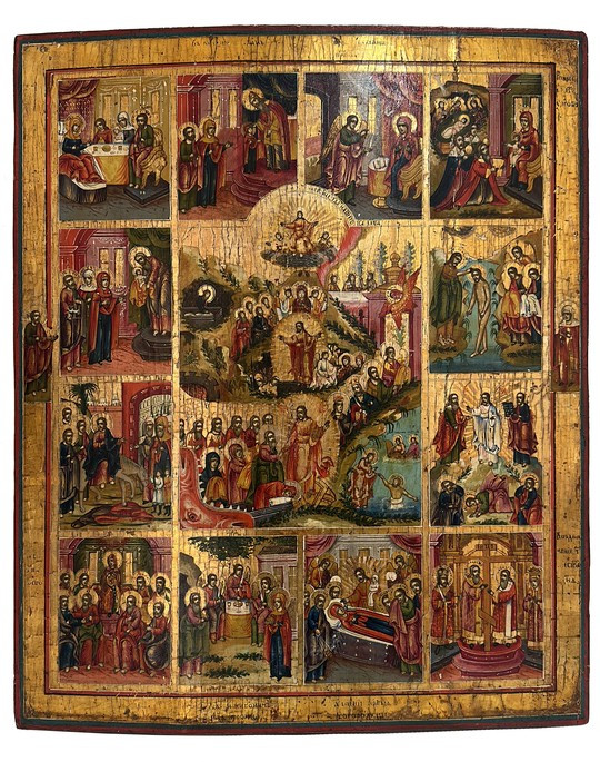 Le Dodici Feste – Icona Russa del XVIII Secolo