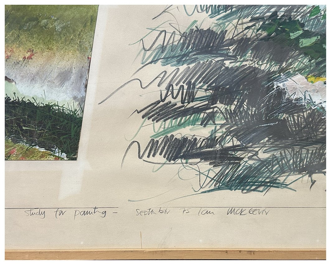Ian McKeever, Studio per un dipinto, 1975 - tecnica mista su carta cm. 66x89-photo-2