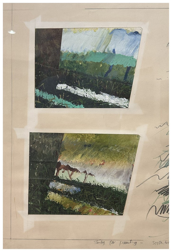 Ian McKeever, Studio per un dipinto, 1975 - tecnica mista su carta cm. 66x89-photo-3