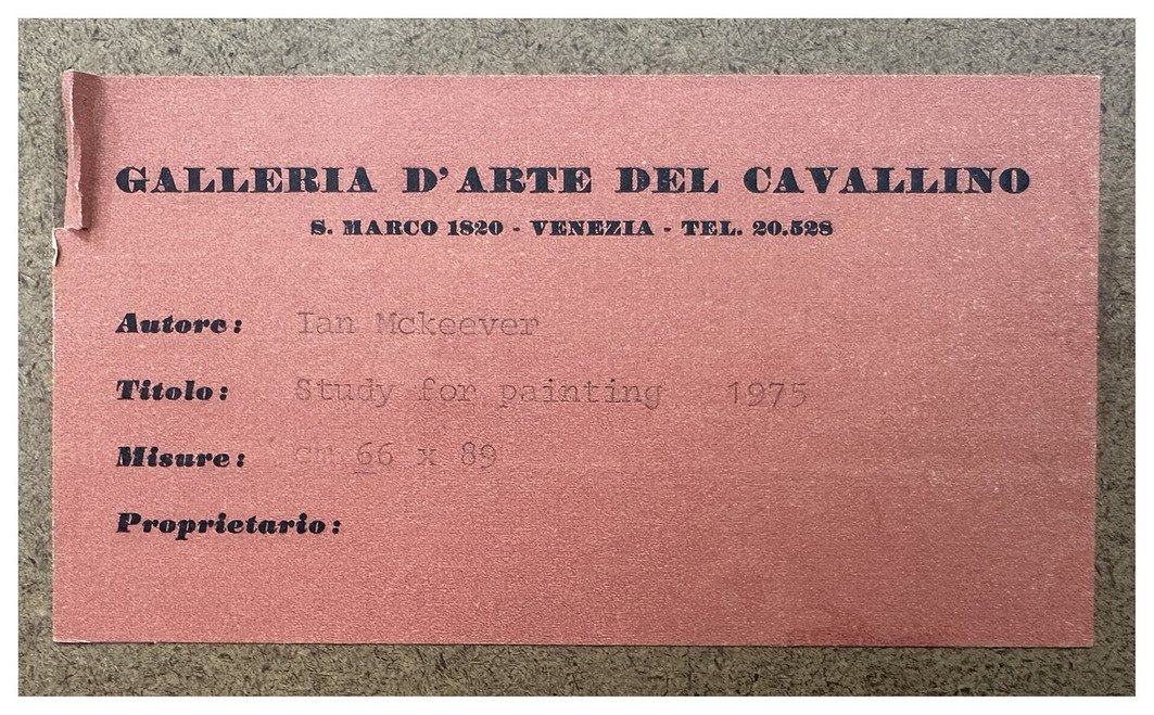 Ian McKeever, Studio per un dipinto, 1975 - tecnica mista su carta cm. 66x89-photo-1