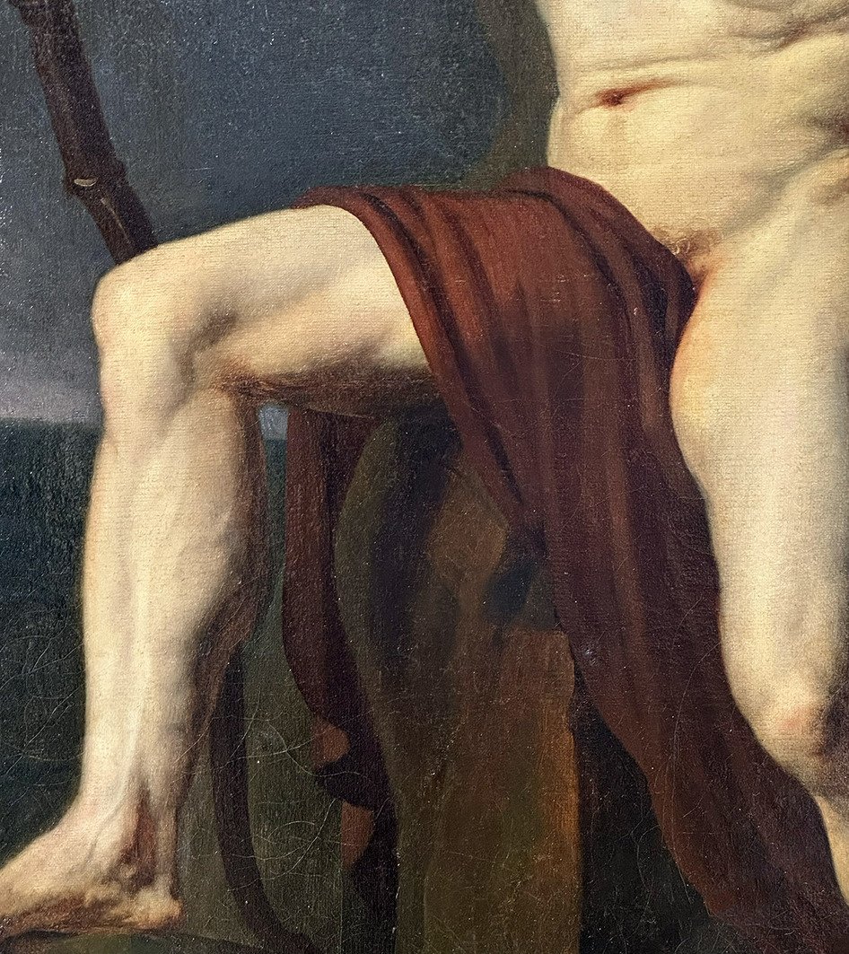 Cerchia di Jean-Germain Drouais, Filoctete. Olio su tela, 92 × 73 cm-photo-2