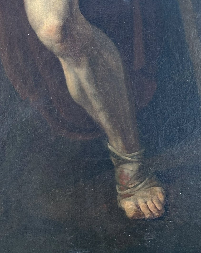 Cerchia di Jean-Germain Drouais, Filoctete. Olio su tela, 92 × 73 cm-photo-4