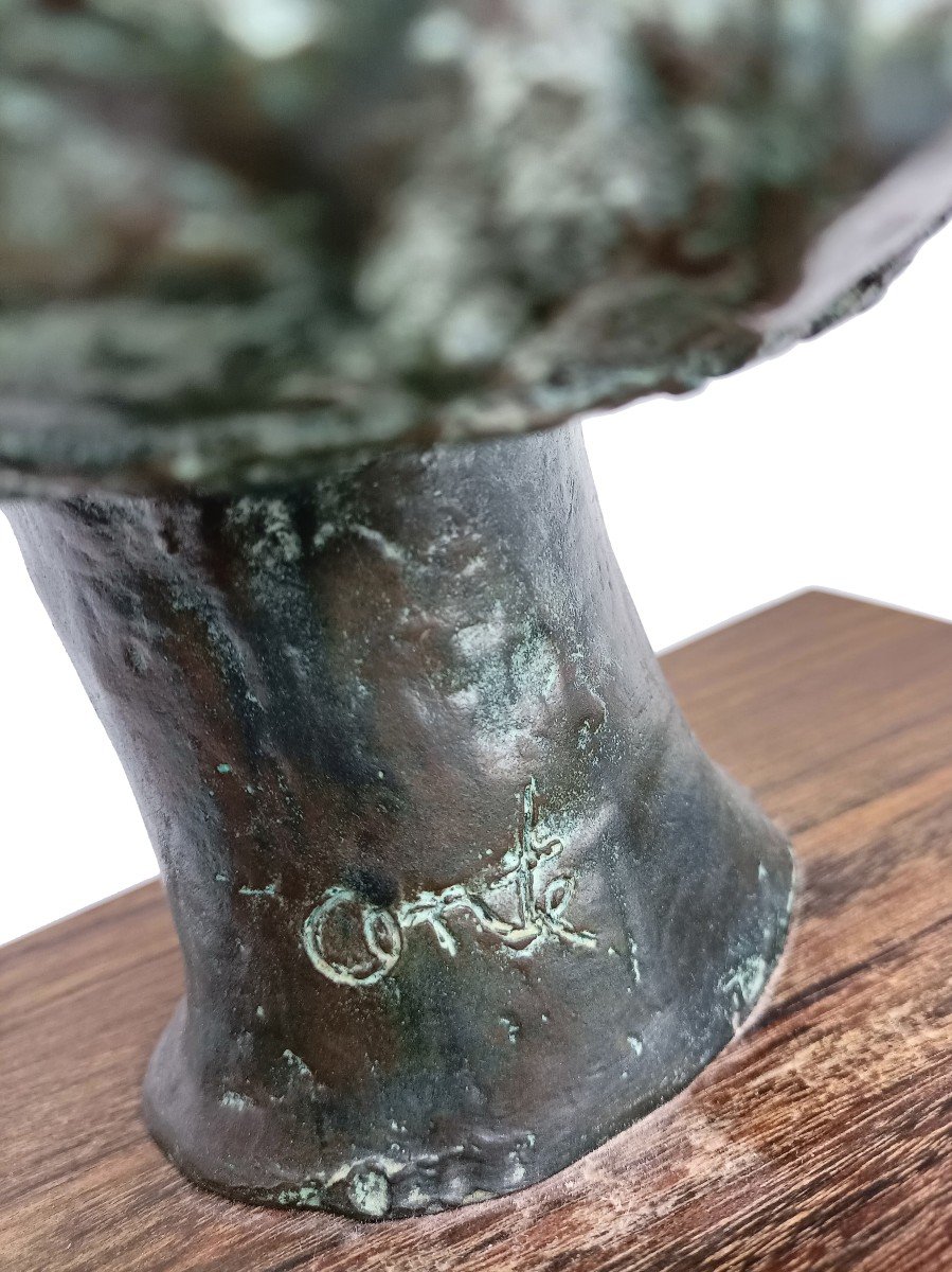 Carlo Conte, Visage d'Une Fille, Sculpture En Bronze-photo-3