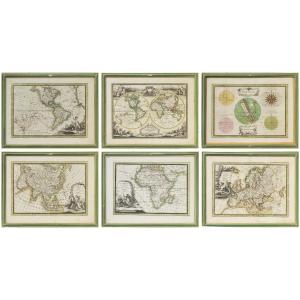 Giovanni Maria Cassini, Sei antiche incisioni tratte dal “Nuovo Atlante Geografico Universale"
