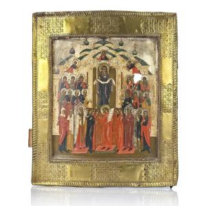 Apparizione della Madre di Dio di Pokrov – Icona Russa del XIX Secolo