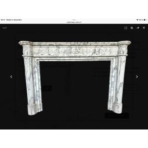  Louis XVI Style Fireplace Calacatta Carrara Marble
